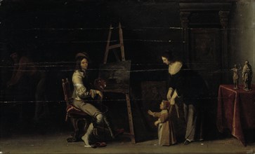 Artist at his studio, 1606-1652. Creator: Christoffel Jacobsz van der Lamen.