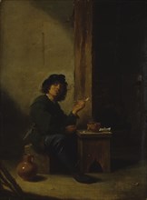 Man Smoking his Pipe, 1630-1690. Creator: David Teniers II.