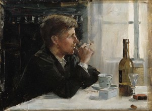 Seated Man at the Table, 1886. Creator: Elin Danielson-Gambogi.