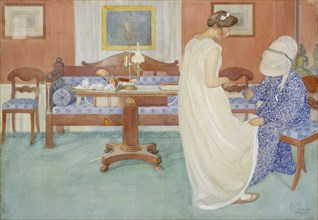 The Bridesmaid, 1908. Creator: Carl Larsson.