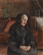 Grandmother, Portrait of Mrs. Augusta Frosterus (née Norling), 1887. Creator: Hanna Frosterus-Segerstrale.