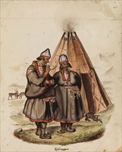 Two Samis, 1849. Creator: Karl Anders Ekman.