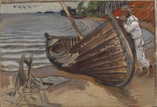 The Lamenting Boat, 1906. Creator: Akseli Gallen-Kallela.