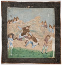 Men wrestle, c1800. Creator: Unknown.