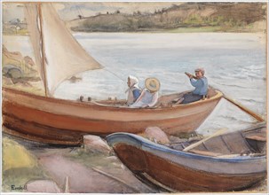 Boats on the shore, 1902. Creator: Magnus Enckell.