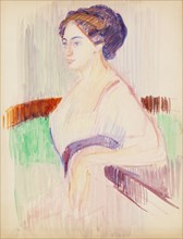 Portrait sketch, c1910s. Creator: Verner Thome.