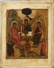 Holy Trinity, Russian icon, 1600-1660. Creator: Unknown.