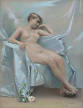 Nude female model, 1883. Creator: Gunnar Berndtson.