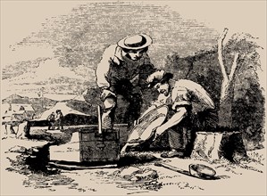 Gold Washing in Australia, 1853. Creator: Anonymous.