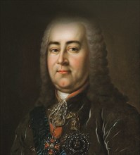 Portrait of General Count Alexander Ivanovich Rumyantsev (1680-1749), 18th century. Creator: Anonymous.