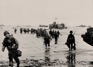 The Allied landing in Normandy on 6 June 1944, 1944. Creator: Anonymous.