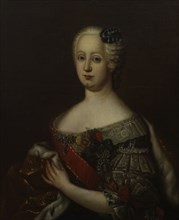 Portrait of Johanna-Elizabeth, Electress of Anhalt-Zerbst (1712-1760), Second Half of the 18th cen. Creator: Anonymous.