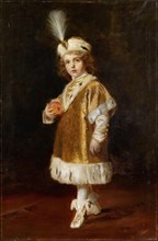 Portrait of Crown Prince Otto (1912-2011), as four-year-old heir to the throne in Hungarian..., 1917 Creator: Benczúr, Gyula (1844-1920).