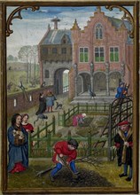 The Hours of Hennessy (Hours of Notre-Dame). Labors of the Months: March, c1530. Creator: Bening, Simon, (Workshop) (ca 1483-1561).