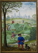 The Hours of Hennessy (Hours of Notre-Dame). Labors of the Months: April, c1530. Creator: Bening, Simon, (Workshop) (ca 1483-1561).