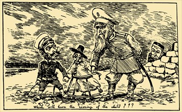 Which will have the rearing the child? Japan and Russia compete for influence in Korea..., 1895. Creator: Bigot, Georges (1860-1927).