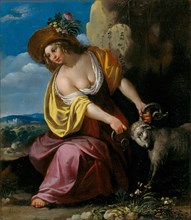 Young woman holding a ram, First Half of 17th cen. Creator: Bijlert (Bylert), Jan, van (1598-1671).