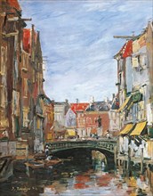 La Place Ary Scheffer, Dordrecht, 1884. Creator: Boudin, Eugène-Louis (1824-1898).