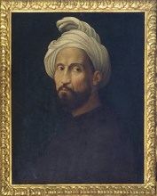 Portrait of Michelangelo Buonarroti with a turban, 1522. Creator: Bugiardini, Giuliano (1475-1554).