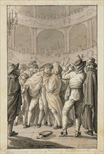 The assassination of the Swedish King Gustav III at the masked ball in the Stockholm Opera. Creator: Chodowiecki, Daniel Nikolaus (1726-1801).