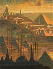 Sonata No. 7 (Sonata of the Pyramids). Allegro, 1909. Creator: Ciurlionis, Mikalojus Konstantinas (1875-1911).