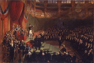 Louis-Philippe I is sworn in as king before the Chamber of Deputies, 9th August 1830, 1831. Creator: Court, Joseph-Désiré (1797-1865).