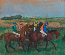 At the Races (Sur le champ de courses), c1885-1886. Creator: Degas, Edgar (1834-1917).