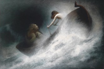 Towards Rescue, c 1900. Creator: Diefenbach, Karl Wilhelm (1851-1913).