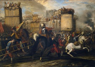 The Crusaders capture Jerusalem, c1635-1650. Creator: Falcone, Aniello (1600/7-1665).