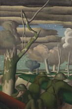 Observation of Fire, 1919. Creator: Gill, Colin Unwin (1892-1940).