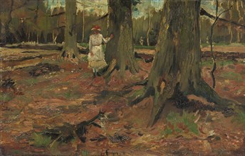 Girl in a wood, 1882. Creator: Gogh, Vincent, van (1853-1890).