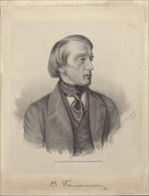 Portrait of the Literary critic and Philosopher Vissarion Grigoryevich Belinsky (1811-1848)... Creator: Gorbunov, Kirill Antonovich (1822-1891).