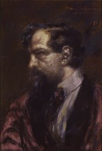 Portrait of the composer Claude Debussy (1862-1918), 1909. Creator: Groux, Henry de (1856-1930).