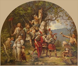 The Germanic peoples and captured Romans, End of 19th-Early 20th cen. Creator: Hock, Daniel (1858-1934).