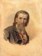 Self-portrait, 1864. Creator: Huns (Huhn), Karlis (Karl Theodor) (1831-1877).