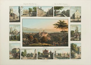 View of the city of Lausanne, 1832-1833. Creator: Isenring, Johann Baptist (1796-1860).