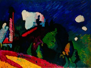 Murnau, Landscape With Tower, 1908. Creator: Kandinsky, Wassily Vasilyevich (1866-1944).