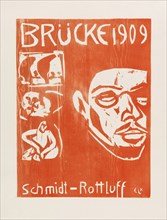 Portrait of Karl Schmidt-Rottluff. Cover of the IV. Annual Portfolio of the Artist Group Brücke,1909 Creator: Kirchner, Ernst Ludwig (1880-1938).