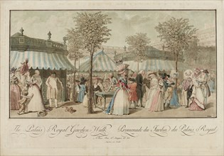 The Palais Royal Garden Walk, 1787. Creator: Le Coeur, Louis (active ca. 1800).