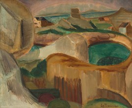 Paysage de rochers (Rocky landscape), 1913. Creator: Le Fauconnier, Henri Victor Gabriel (1881-1946).