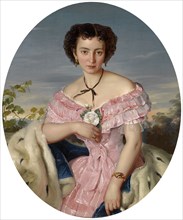 Portrait of the Singer Philippine von Edelsberg (1838-1917), 1860. Creator: Moser, Ernst Christian (1815-1867).