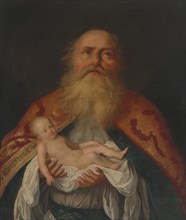 Saint Simon with the Christ Child, 1629. Creator: Nieulandt, Adriaen I van (1587-1658).