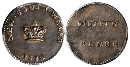 15 Pence, George III, Dump, New South Wales, 1813. Creator: Numismatic, West European Coins  .