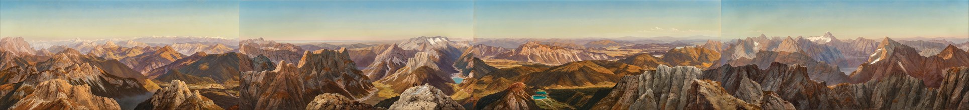 Panorama from the top of Mangart in the Julian Alps, Between 1860 and 1865 . Creator: Pernhart, Markus (1824-1871).