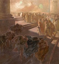 Christ Driving the Money Changers from the Temple. Creator: Previati, Gaetano (1852-1920).