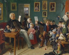 Good girls, bad boys. School class in Tyrol, First half of the 19th cent.. Creator: Ritter, Eduard, (Circle) (1808-1853).