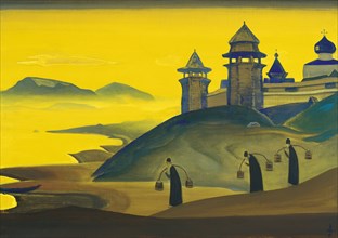 And We are Trying (From Sancta series), 1922. Creator: Roerich, Nicholas (1874-1947).