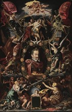 Allegory of the reign of Emperor Matthias (1557-1619), 1614-1616. Creator: Sadeler, Aegidius (1575-1629).