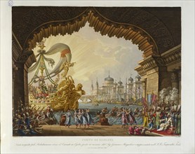 Stage design for the Opera "Il crociato in Egitto (The Crusader in Egypt)" by von Giacomo..., 1826. Creator: Sanquirico, Alessandro (1777-1849).