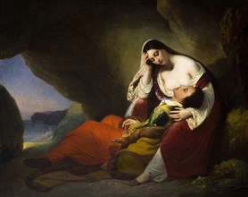 Don Juan and Haidée, c 1827. Creator: Scheffer, Henry (1798-1862).